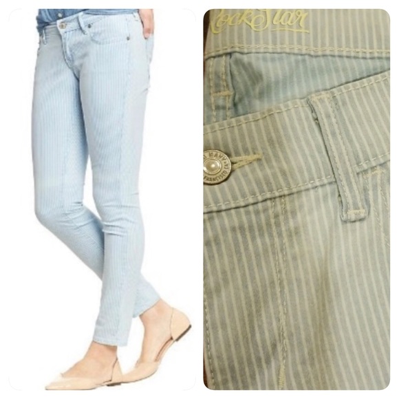 ➕ Old Navy Railroad Stripe Jeans Sz 16P. - Picture 1 of 7